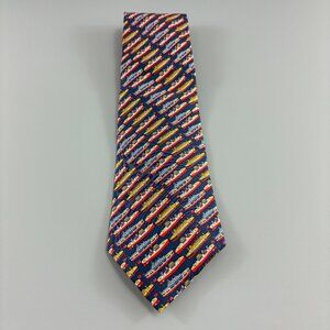 Joe Boxer Neckwear (Cruise Liner's) Blue / Multi Ships Men's Tie 4" x 60" VTG